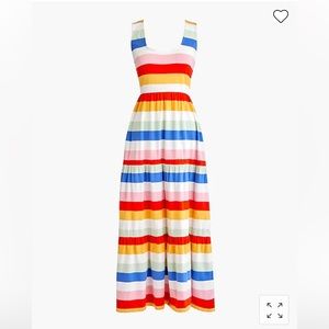 J. Crew rainbow striped maxi dress